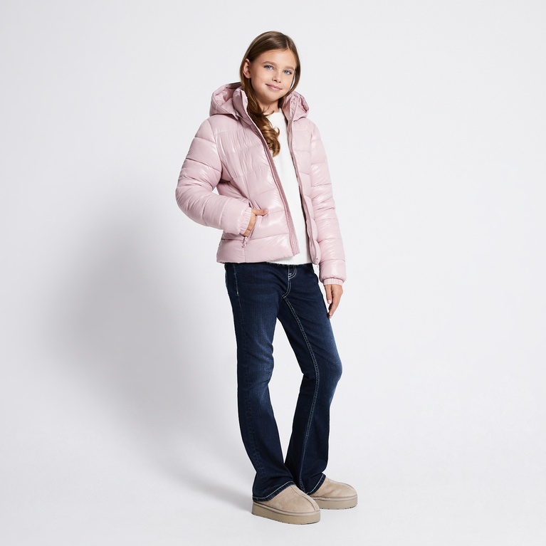 Short puffer jacket "Nikki star" Pink
